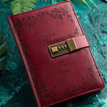 Caderno Diário Retro B6 com Capa em PU e Fecho com Palavra-passe