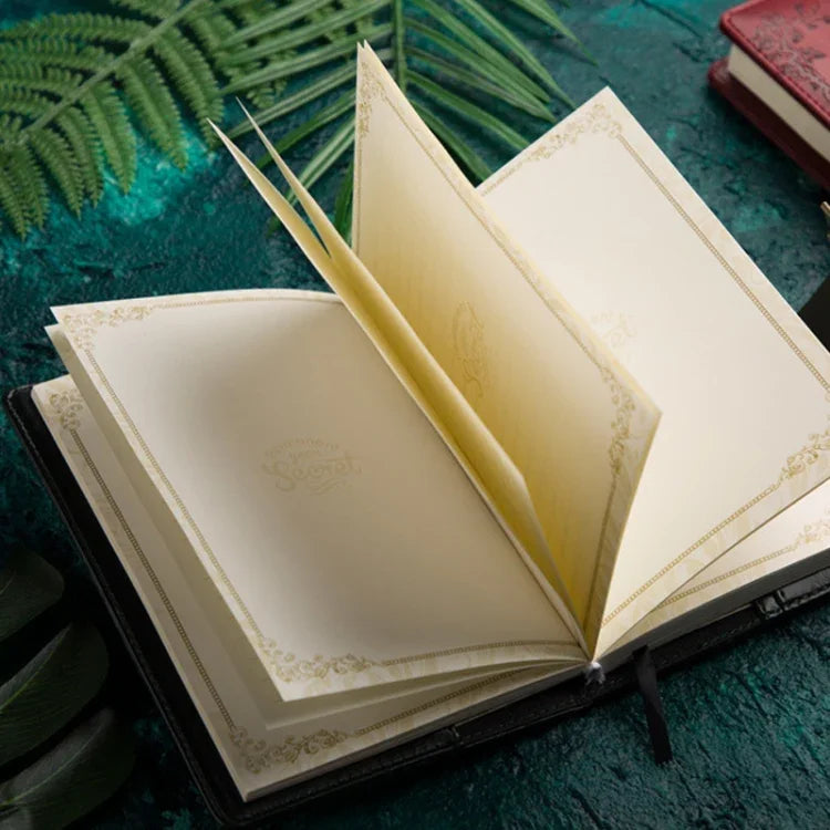 Caderno Diário Retro B6 com Capa em PU e Fecho com Palavra-passe