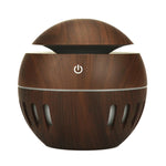 Humidificador USB com padrão de madeira, recortado, lâmpada de aromaterapia de sete cores, pulverizador automático de álcool com controlo remoto (Azul Céu), HC0372A, HC0372B, HC0372C, HC0372D, HC0372F, HC0372G, HC0372H, HC0372I, HC0372J, HC0372K