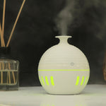 Humidificador USB com padrão de madeira, recortado, lâmpada de aromaterapia de sete cores, pulverizador automático de álcool com controlo remoto (Azul Céu), HC0372A, HC0372B, HC0372C, HC0372D, HC0372F, HC0372G, HC0372H, HC0372I, HC0372J, HC0372K