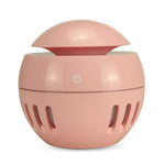 Humidificador USB com padrão de madeira, recortado, lâmpada de aromaterapia de sete cores, pulverizador automático de álcool com controlo remoto (Azul Céu), HC0372A, HC0372B, HC0372C, HC0372D, HC0372F, HC0372G, HC0372H, HC0372I, HC0372J, HC0372K