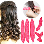 20 Peças de Rolo de Cabelo com Orelhas de Coelho para Dormir com Ponto Ondulado Fofo