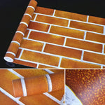 Papel de Parede Decorativo Criativo 3D Tijolo Horizontal Grande, Adesivos para Parede de Quarto e Sala, Rolo de Papel de Parede Impermeável, Tamanho: 45 x 1000cm, Tijolo horizontal grande