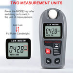 Medidor Digital Portátil de Luz Lux MT-30 com Ecrã LCD para Fábrica / Escola / Casa e Diversas Ocasiões, Alcance: 0,1-200.000 Lux, MT-30