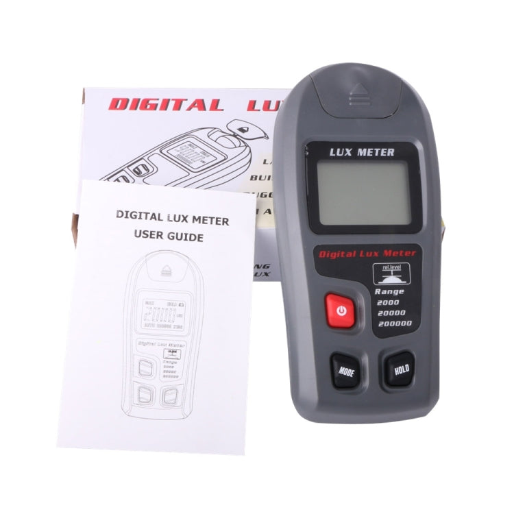 Medidor Digital Portátil de Luz Lux MT-30 com Ecrã LCD para Fábrica / Escola / Casa e Diversas Ocasiões, Alcance: 0,1-200.000 Lux, MT-30