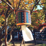 Bolsa de Armazenamento Dobrável para Lenços em Estilo Étnico para Campismo ao Ar Livre, Tamanho: 14,5*13 cm