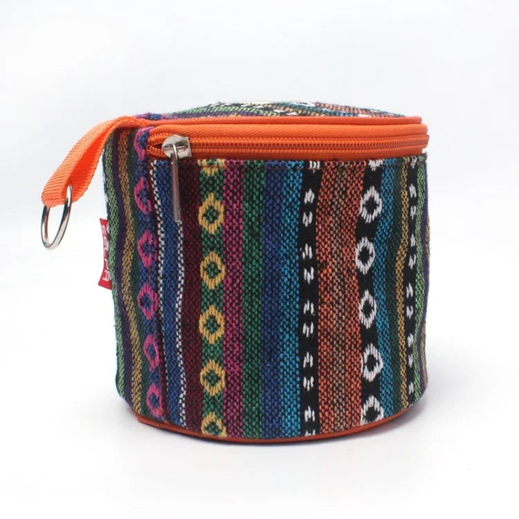 Bolsa de Armazenamento Dobrável para Lenços em Estilo Étnico para Campismo ao Ar Livre, Tamanho: 14,5*13 cm
