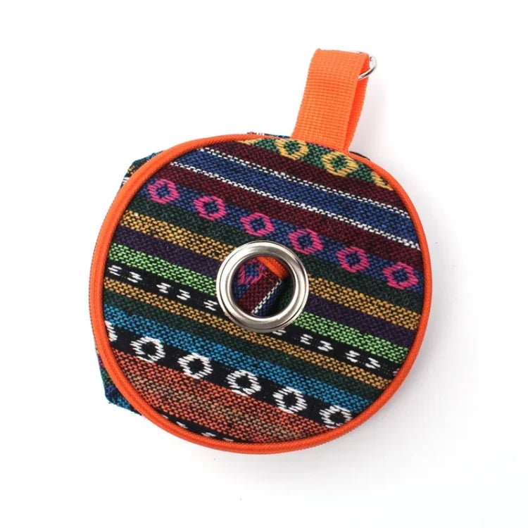 Bolsa de Armazenamento Dobrável para Lenços em Estilo Étnico para Campismo ao Ar Livre, Tamanho: 14,5*13 cm