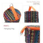 Bolsa de Armazenamento Dobrável para Lenços em Estilo Étnico para Campismo ao Ar Livre, Tamanho: 14,5*13 cm
