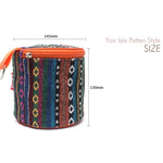 Bolsa de Armazenamento Dobrável para Lenços em Estilo Étnico para Campismo ao Ar Livre, Tamanho: 14,5*13 cm