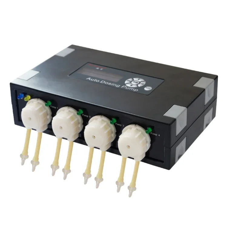 Jebao DP-4 Bomba de dosagem automática 7,5W, bomba peristáltica, dosagem em 4 canais, alimentador automático para aquário, recife de coral, dispensador de líquido, ficha US, DP-4 7,5W