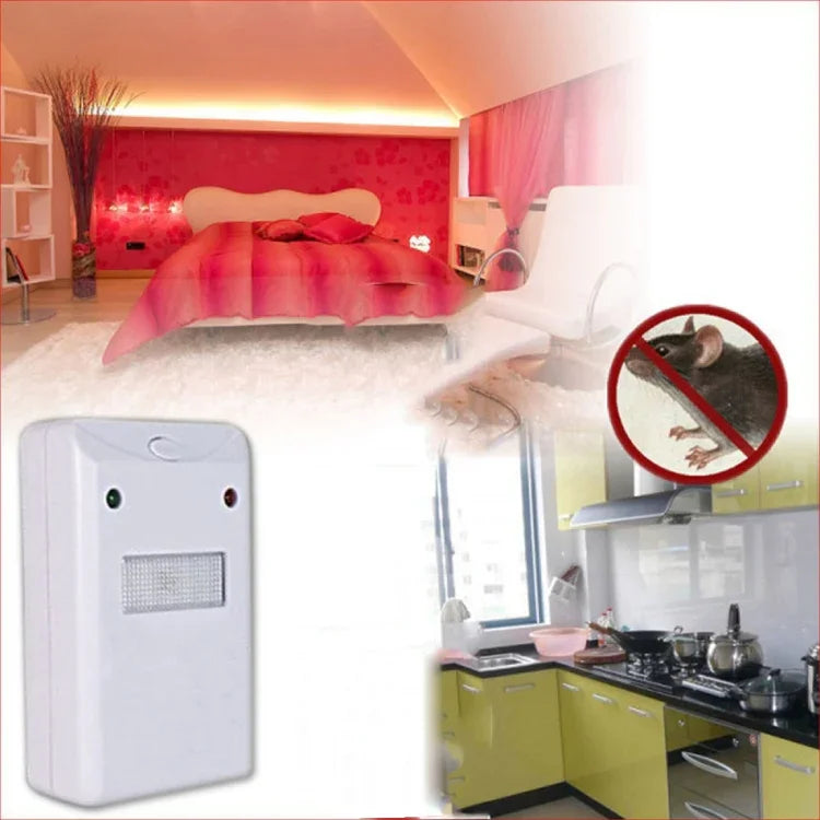Repelente Eletrónico para Pragas e Ratos 220V, Ficha UE, Repelente para Ratos 220V