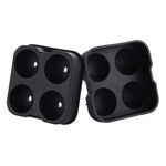 Molde de Silicone para Cubos de Gelo em Forma de Bola com 4 Divisórias, Forma de Bola