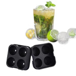 Molde de Silicone para Cubos de Gelo em Forma de Bola com 4 Divisórias, Forma de Bola