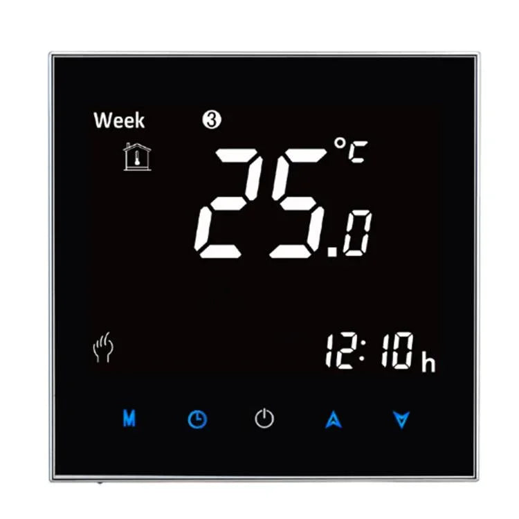 BHT-2001 Termóstato Digital LCD para Aquecimento de Água com Carga de 3A, Tipo de Aquecimento, Exibição de Relógio / Temperatura / Hora / Semana / Calor, BHT-2001 3A (Preto)