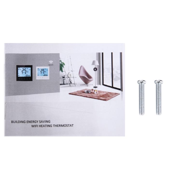 Termóstato Digital WiFi para Aquecimento de Água Tipo Carga 3A BHT-1000-GA-WIFI, Ecrã Tátil LCD, Mostra Relógio / Temperatura / Períodos / Hora / Semana / Aquecimento, BHT-1000 3A (Preto), BHT-1000 3A (Branco)