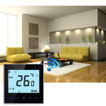 Termóstato Digital WiFi para Aquecimento de Água Tipo Carga 3A BHT-1000-GA-WIFI, Ecrã Tátil LCD, Mostra Relógio / Temperatura / Períodos / Hora / Semana / Aquecimento, BHT-1000 3A (Preto), BHT-1000 3A (Branco)