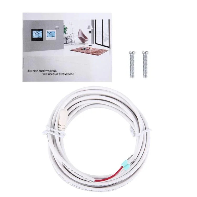 BHT-1000-GB-WIFI Termóstato Digital LCD Tátil WiFi para Aquecimento de Sala com Carga de 16A, Tipo Eletrónico, com Sensor, Exibição de Relógio / Temperatura / Períodos / Hora / Semana / Calor, BHT-1000 16A (Preto), BHT-1000 16A (Branco)