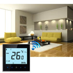 BHT-1000-GB-WIFI Termóstato Digital LCD Tátil WiFi para Aquecimento de Sala com Carga de 16A, Tipo Eletrónico, com Sensor, Exibição de Relógio / Temperatura / Períodos / Hora / Semana / Calor, BHT-1000 16A (Preto), BHT-1000 16A (Branco)