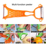 Descascador Portátil de Frutas e Legumes para Maçã, Pepino, Batata, Cortador de Legumes (Laranja)