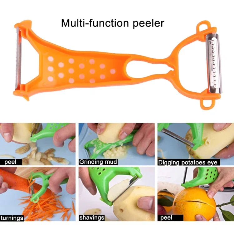 Descascador Portátil de Frutas e Legumes para Maçã, Pepino, Batata, Cortador de Legumes (Laranja)