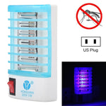 Lâmpada Noturna Mata-Mosquitos Eficiente com 4 LEDs de Luz Azul, Ficha US, AC110V