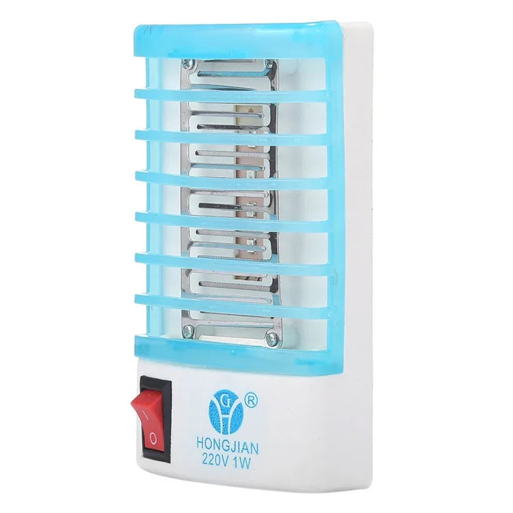 Lâmpada Noturna Mata-Mosquitos Eficiente com 4 LEDs de Luz Azul, Ficha US, AC110V