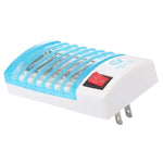 Lâmpada Noturna Mata-Mosquitos Eficiente com 4 LEDs de Luz Azul, Ficha US, AC110V
