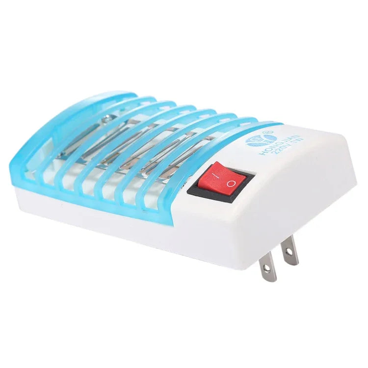 Lâmpada Noturna Mata-Mosquitos Eficiente com 4 LEDs de Luz Azul, Ficha US, AC110V