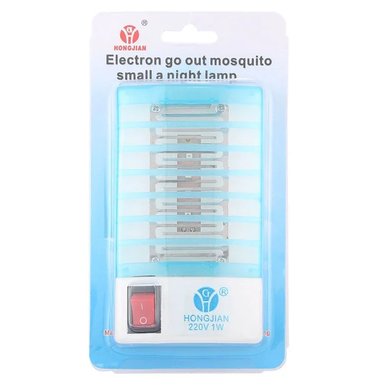 Lâmpada Noturna Mata-Mosquitos Eficiente com 4 LEDs de Luz Azul, Ficha US, AC110V