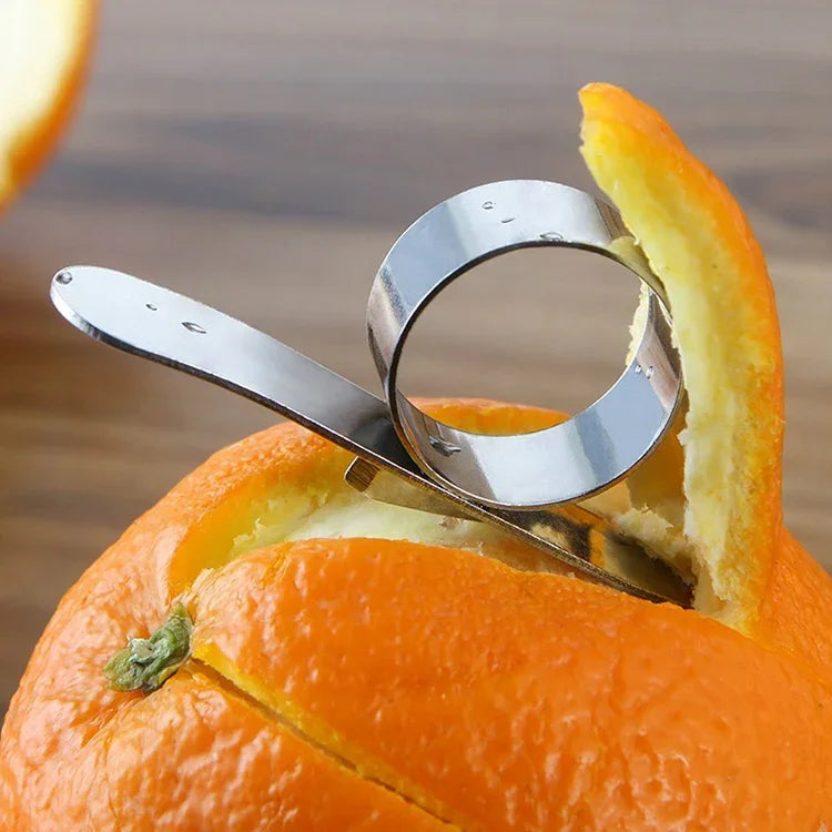 5 Peças de Descascador de Laranja de Aço Inoxidável para Abrir com o Dedo, 5 Peças de Aço Inoxidável