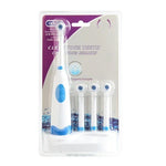 Conjunto Criativo de Escova de Dentes Elétrica Rotativa Impermeável Doméstica 2W com 4 Cabeças de Escova de Substituição e Base, 8500 Rotações Por Minuto