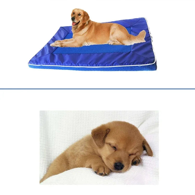Colchão de Verão para Cão, Almofada Refrescante Destacável, Cama para Animal de Estimação, Grande, Tamanho: 73*46*4cm, Tamanho: 73*46*4cm