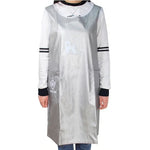 Avental para Animais sem Mangas Vestido de Beleza Bata de Esteticista para Animais Roupa Impermeável Aventais para Loja de Animais,M, Comprimento: 93cm, Tamanho:M Cor:Prateado