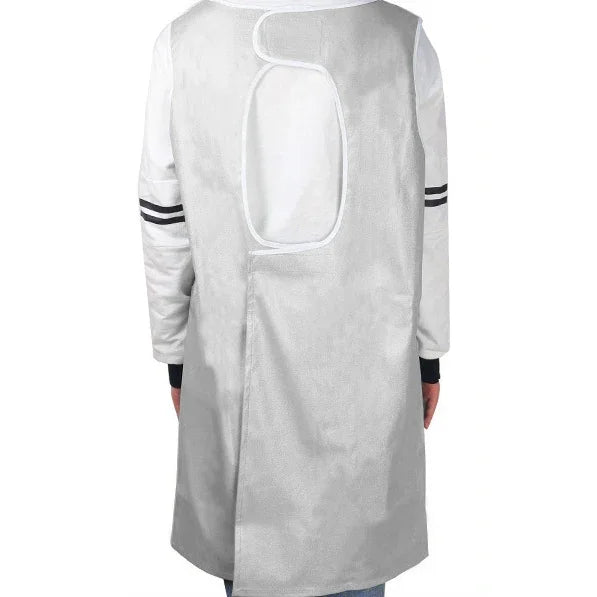 Avental para Animais sem Mangas Vestido de Beleza Bata de Esteticista para Animais Roupa Impermeável Aventais para Loja de Animais,M, Comprimento: 93cm, Tamanho:M Cor:Prateado