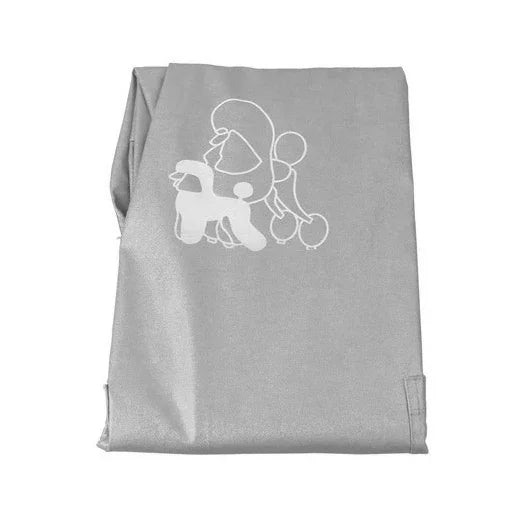 Avental para Animais sem Mangas Vestido de Beleza Bata de Esteticista para Animais Roupa Impermeável Aventais para Loja de Animais,M, Comprimento: 93cm, Tamanho:M Cor:Prateado