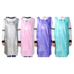 Avental para Animais sem Mangas Vestido de Beleza Bata de Esteticista para Animais Roupa Impermeável Aventais para Loja de Animais,M, Comprimento: 93cm, Tamanho:M Cor:Prateado