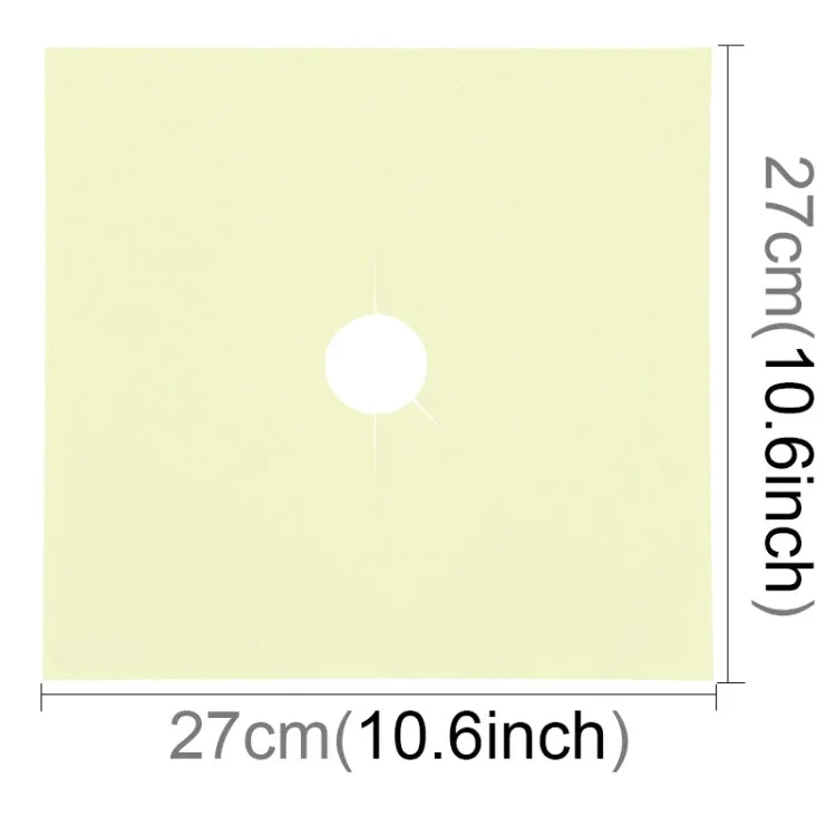 2 Almofadas de Limpeza Ultra-finas para Fogão a Gás em Material de Fibra, Tamanho: 27*27 cm (Bege)