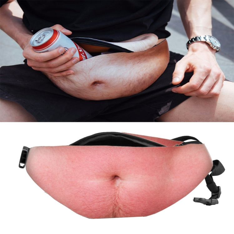 Bolsas Criativas e Divertidas em Forma de Barriga Artificial Anti-assédio para Exterior, Bolsa Desportiva Portátil Multifuncional Unissexo para Cintura, HC0879A, HC0879B, HC0879C, HC0879D, HC0879E, HC0879F