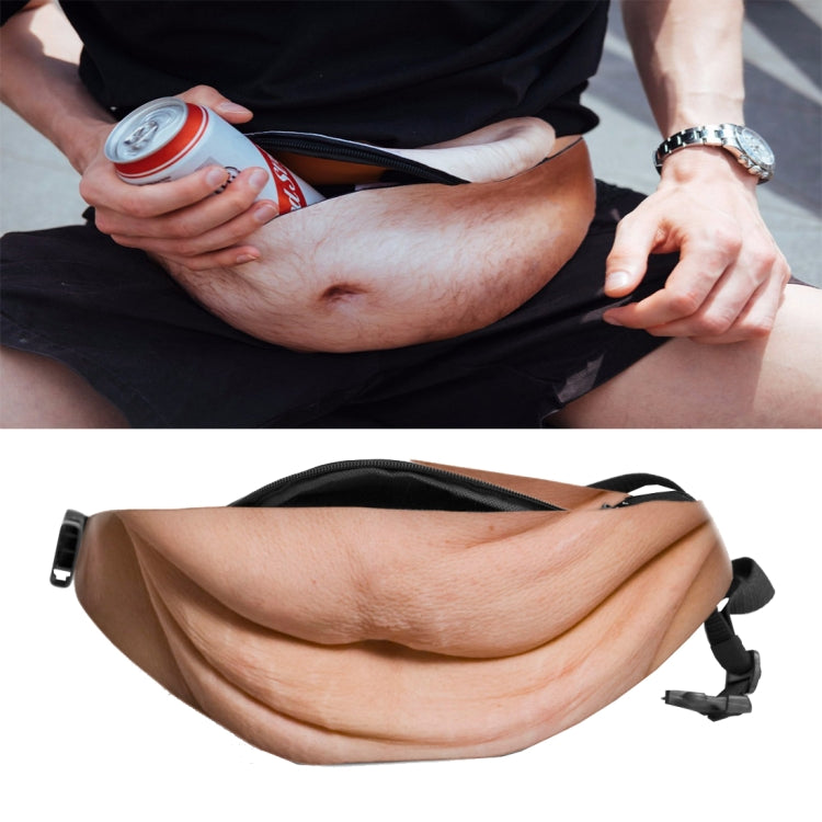 Bolsas Criativas e Divertidas em Forma de Barriga Artificial Anti-assédio para Exterior, Bolsa Desportiva Portátil Multifuncional Unissexo para Cintura, HC0879A, HC0879B, HC0879C, HC0879D, HC0879E, HC0879F