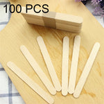 100 Peças Espátulas de Madeira de 15cm para Limpar Cera, Ferramentas para Gelados, Espátulas para Limpar Cera
