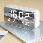 Despertador Musical Digital LED de Ecrã Grande Multifuncional com Exibição de Hora / Semana / Temperatura / Calendário e Controlo Remoto, DC 5V, Despertador Musical
