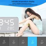 Despertador Musical Digital LED de Ecrã Grande Multifuncional com Exibição de Hora / Semana / Temperatura / Calendário e Controlo Remoto, DC 5V, Despertador Musical