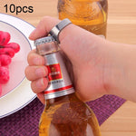 10 Abridores de Garrafa e Lata de Cerveja em Estilo Anel, Diâmetro Interno: 2,2cm, 10 unidades