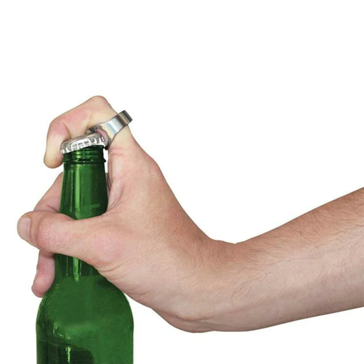 10 Abridores de Garrafa e Lata de Cerveja em Estilo Anel, Diâmetro Interno: 2,2cm, 10 unidades