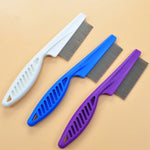 Conjunto de 5 Pentes para Gatos e Cães, Pentes de Aço Inoxidável com Dentes Finos para Remoção de Pulgas, Comprimento: 14cm, Comprimento: 14cm, Azul, Comprimento: 14cm, Roxo, Comprimento: 14cm, Branco