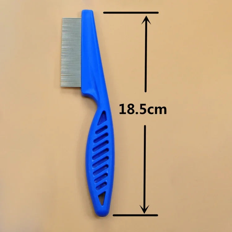 Conjunto de 5 Pentes para Gatos e Cães, Pentes de Aço Inoxidável com Dentes Finos para Remoção de Pulgas, Comprimento: 18,5cm, Comprimento: 18,5cm, Azul, Comprimento: 18,5cm, Branco