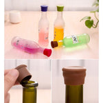 10 PCS Tampões para Garrafas de Vinho, Cerveja e Condimentos em Silicone Cor Doce, Entrega em Cor Aleatória, 10 PCS Cor Doce