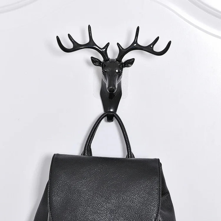 Gancho Decorativo Criativo em Forma de Cabeça de Veado Tridimensional Multifuncional para Casacos, Estilo Retro, Artesanato para Casa, Entrega de Estilo Aleatório