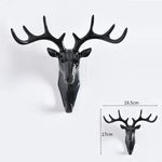 Gancho Decorativo Criativo em Forma de Cabeça de Veado Tridimensional Multifuncional para Casacos, Estilo Retro, Artesanato para Casa, Entrega de Estilo Aleatório
